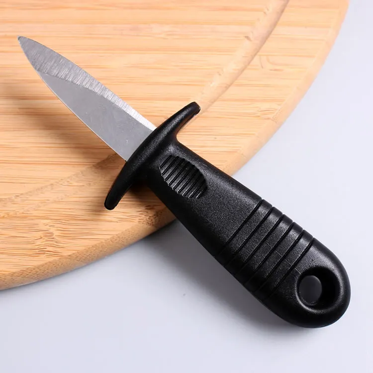 DHL Wholesale shells opener Plastic Handle Stainless Steel Oyster Knife Professional Oyster Opener Knife Seafood Scallops