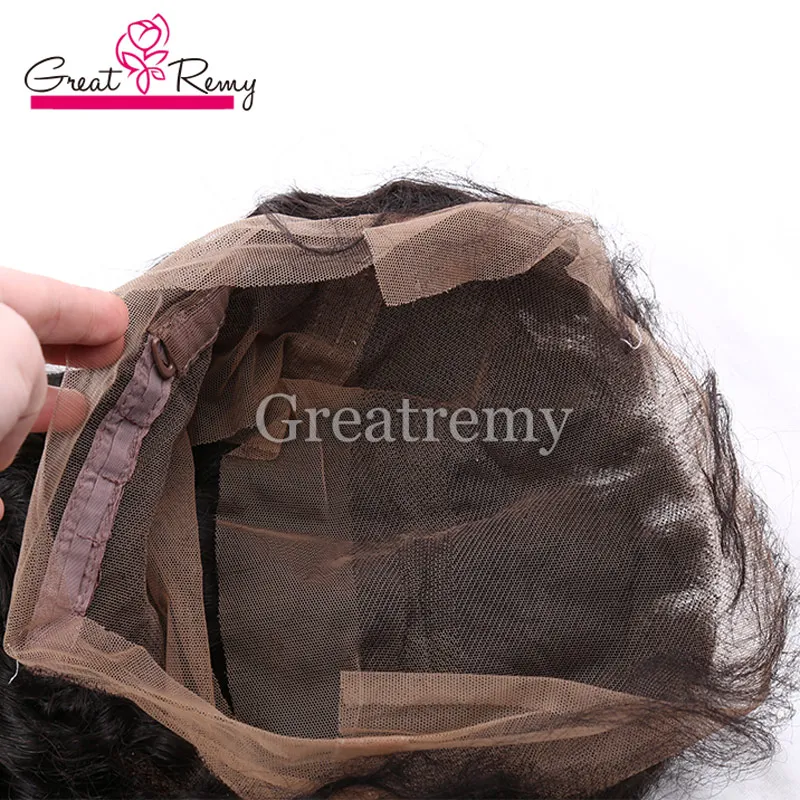 360 Lace Frontal peruk 22 * ​​4 * 2 Brasiliansk Loose Deep Wave Mänskliga hår för Black Women Greatemy Full Lace Band Frontal med Baby Hair