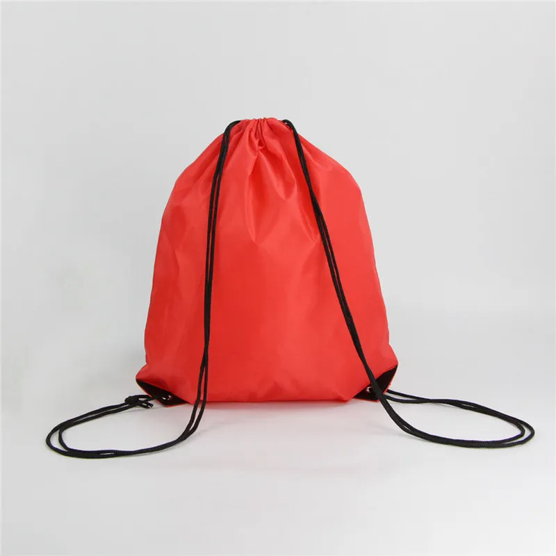 200pcs 10 Color 35*40CM Outdoor Sport Camping Hiking Climbing Cycling Nylon Drawstring Backpack Bags Support Logo Print