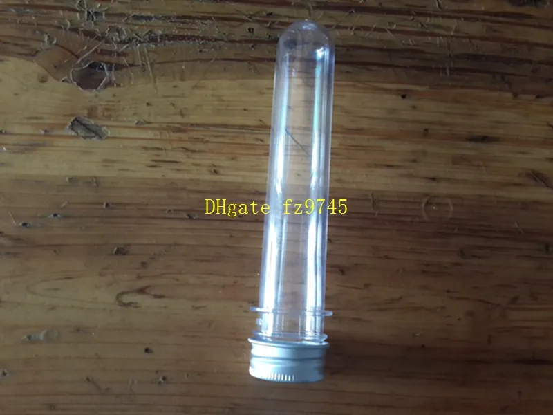 10st / Fri frakt 40ml Transparent Mask Bad Salt Test Pet Tube With Aluminium Cap 40cc Clear Plastic Cosmetic Tube