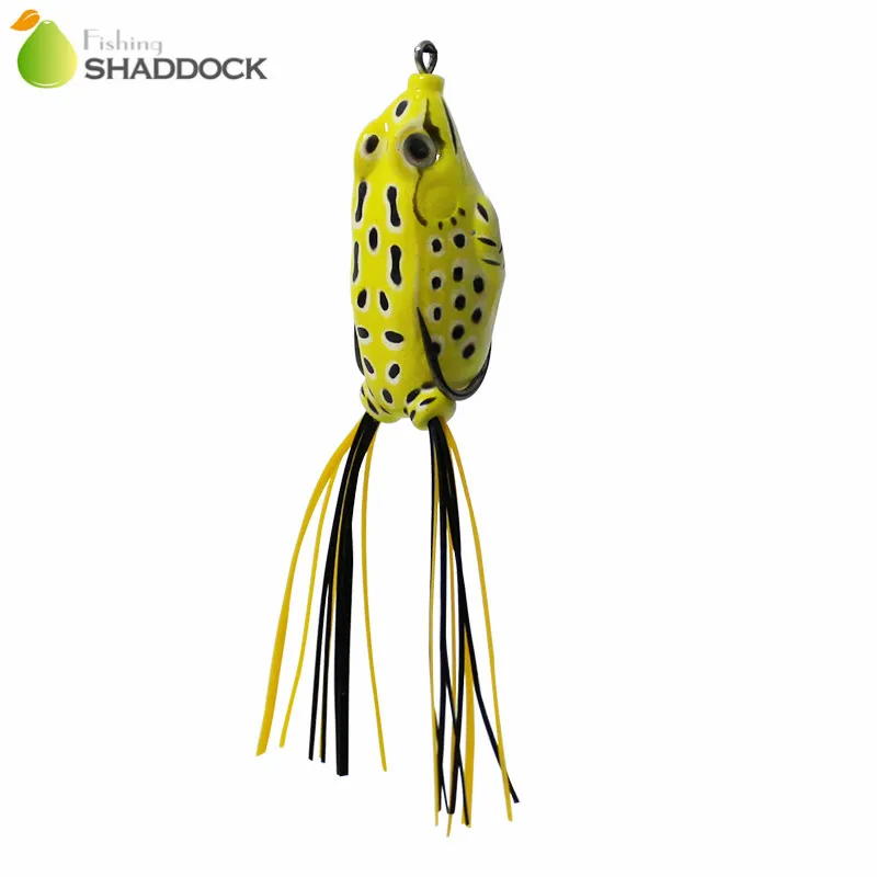 Rubber Soft Frog Fishing Lures Mixed Color Double Hooks Skirts Topwater Floating Snakehead Bass Fishing Artificial Bait7821384