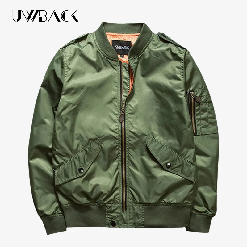Hurtownia-Uwback 2017 Nowa marka Kurtka Spring Mężczyźni Plus Size Luźna Kurtka Bombowiec Wiatrówka Mężczyzna Vest Homme Coats Caa051