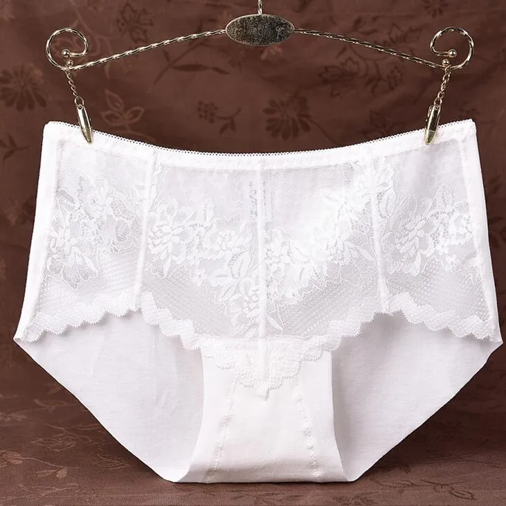 Najnowsze Sexy Casual Cotton Damskie majtki Bielizna Damskie Spodenki Krótkie Briegi Waist Lace Underwears NP055