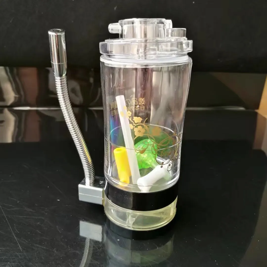 Accessoires de bongs en verre de verre de crochet d'eau transparent imprimé, Smoking Pipes coloré mini multi-couleurs Pipes à main Best Spoon glass Pi