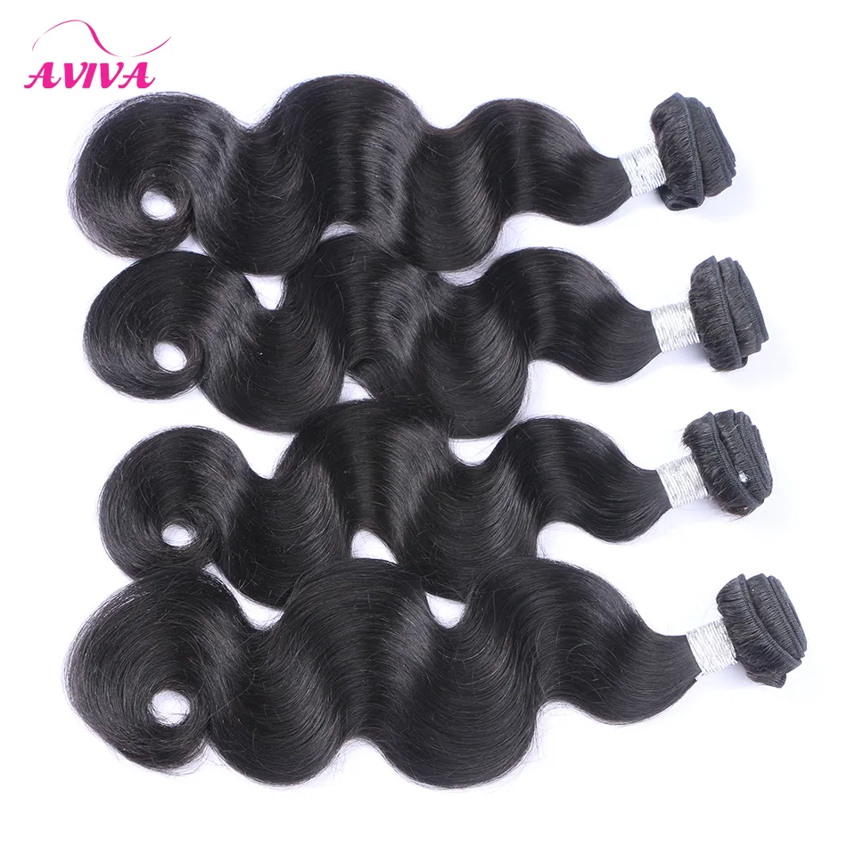 9A Brazillian Body Wave Onverwerkte Virgin Human Hair Extensions Nat en golvend Braziliaans haarweefsel 3/4/5 bundels