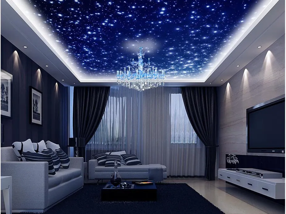 Beautiful fantasy universe sky zenith ceiling ceiling decoration murals 3d ceiling murals wallpaper