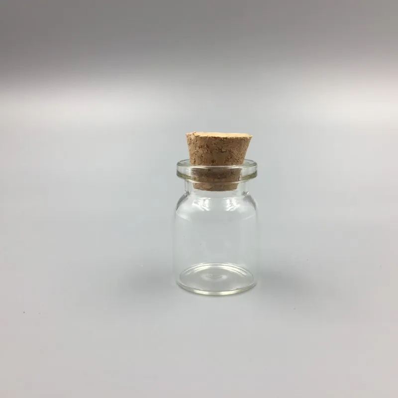 5 7 10 15 20 ml Klarglas-Korkflasche, Miniatur-Glasflaschenfläschchen mit Korken, leere Probengläser, klein