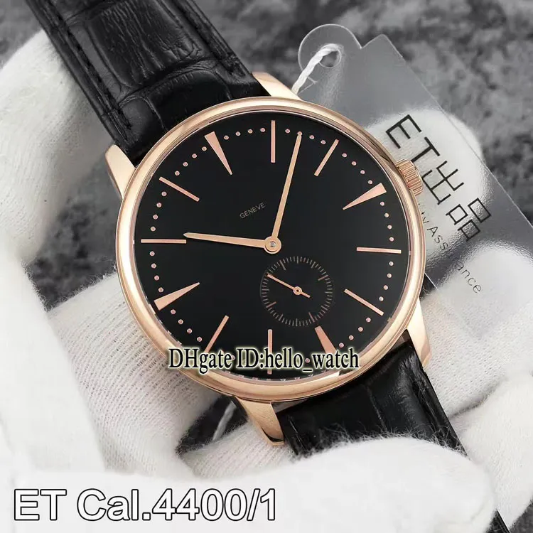 Cheap New Patrimony 1110U000RB085 White Dial Cal44001 Mechanical Handwinding Mens Watch Rose Gold Case Leather Strap Gents Wa3639627