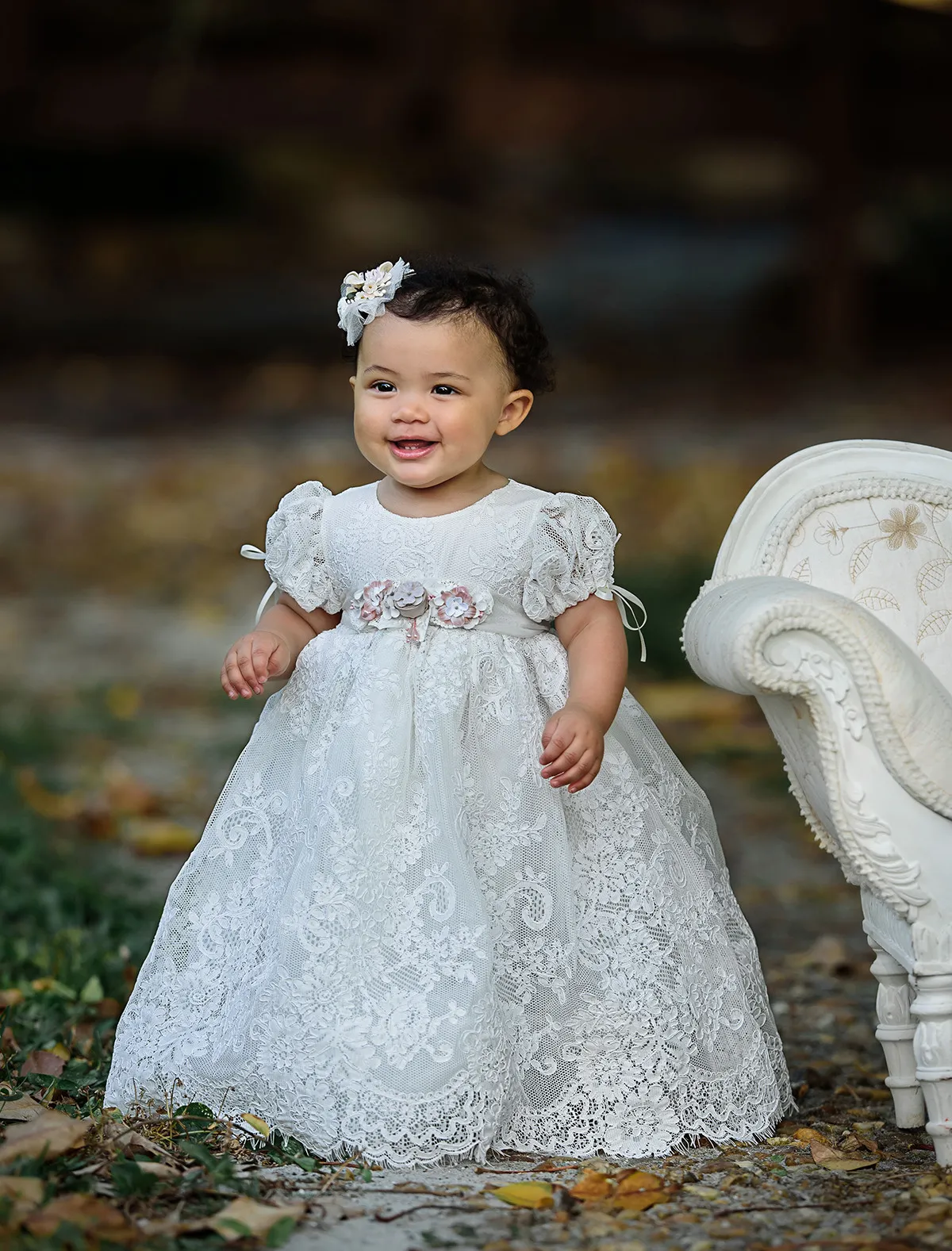 Yenidoğan Christenings Elbiseler 2017 için Vaftiz Adlandırma veya Nimet Gün Dantel Çiçek Kız Elbise Özel Made 1st Communion Elbise