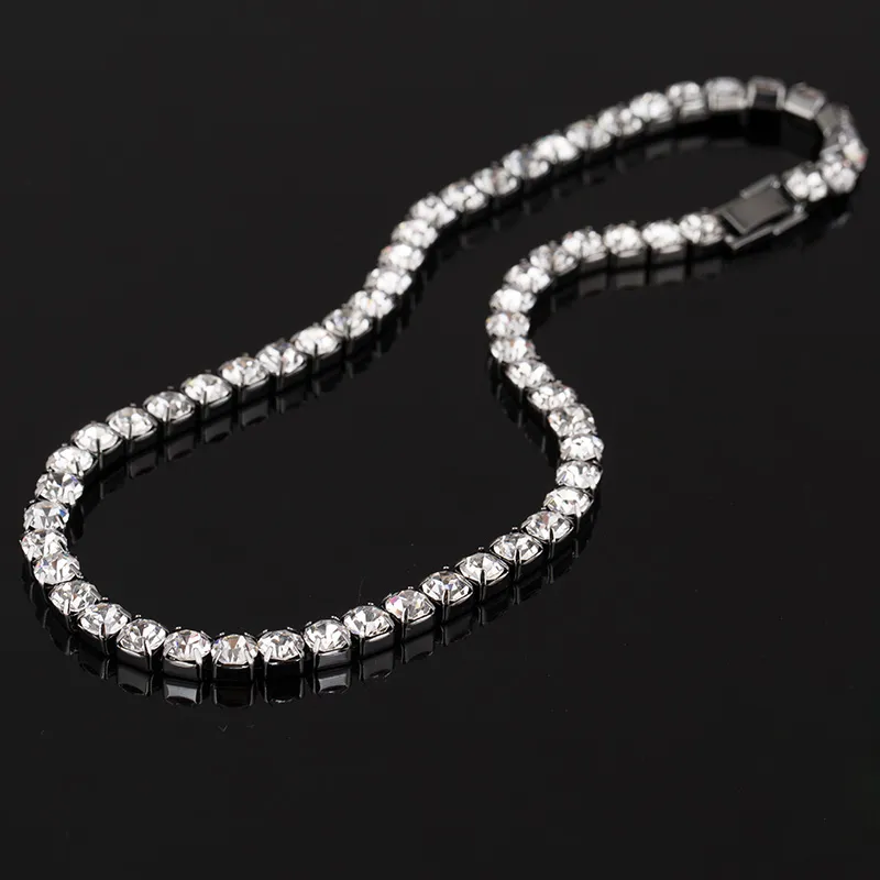 New Women Tennis Crystal Rhinestone Collar Necklace sliver Plated Chain Necklaces & Pendants for girl Wedding Birthday Jewelry gift N062