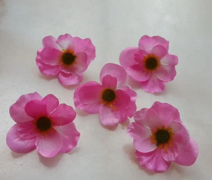 7Cm available Artificial silk Poppy Flower Heads for DIY decorative garland accessory wedding party headware G620