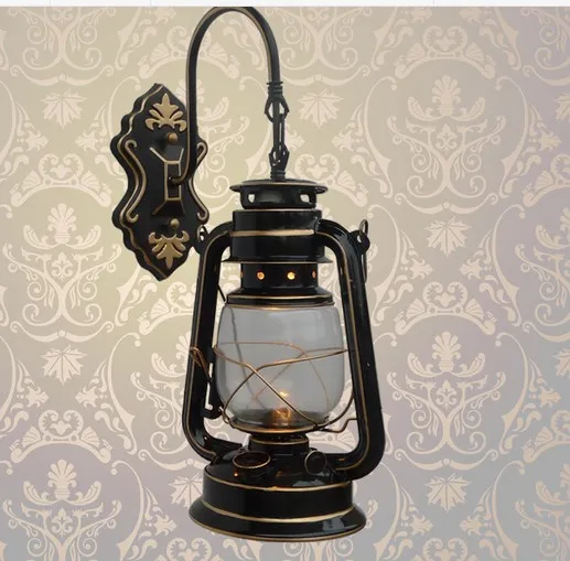 Китайский фонарь настенный лампа лампы спальня освещение домашний сад балкона ностальгическая стена урагана лампы