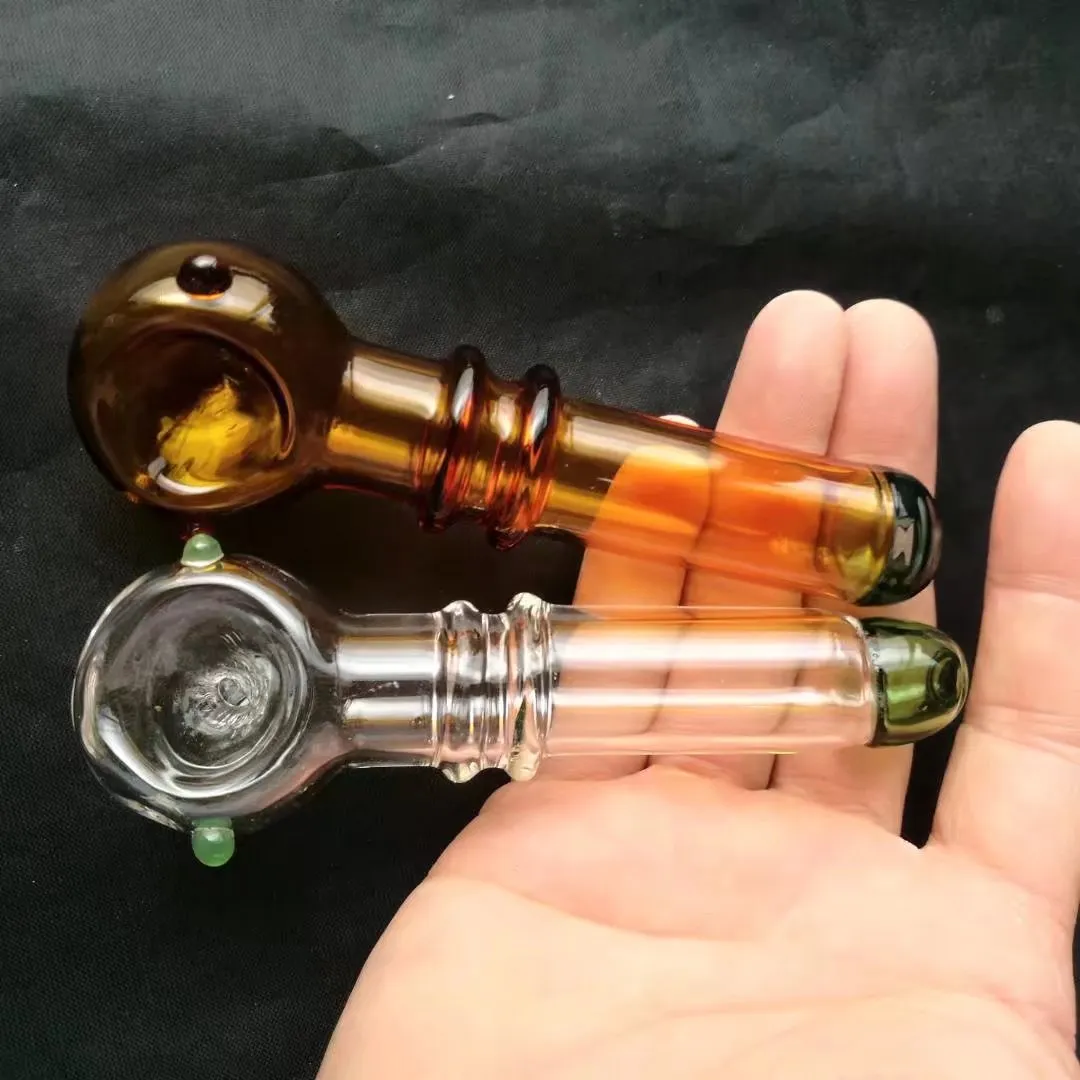 Accessoires de bangs en verre de flaque de couleur ﾠ, Pipes à fumer en verre colorées mini-tuyaux à main multicolores Meilleurs tuyaux en verre à la cuillère