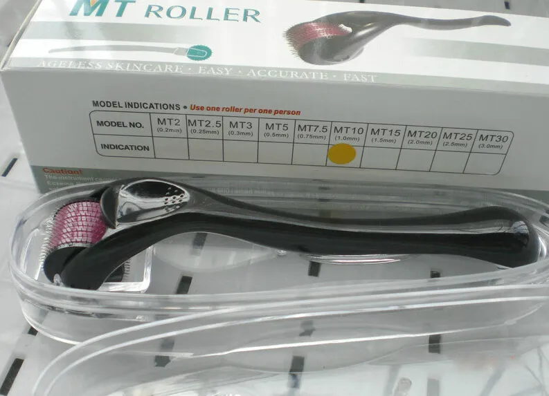 Derma roller 540 Médica de aço inoxidável / liga de titânio agulhas dermaroller microneedle Rolo de remoção da cicatriz 0.2mm-3.0mm