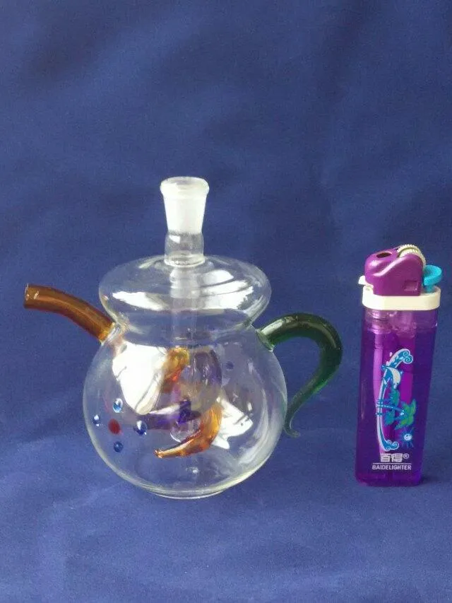 Panlong Teapot Ghohasl Glass Bongsアクセサリーガラス喫煙パイプカラフルなミニマルチカラーハンドパイプ最高のスプーングラス