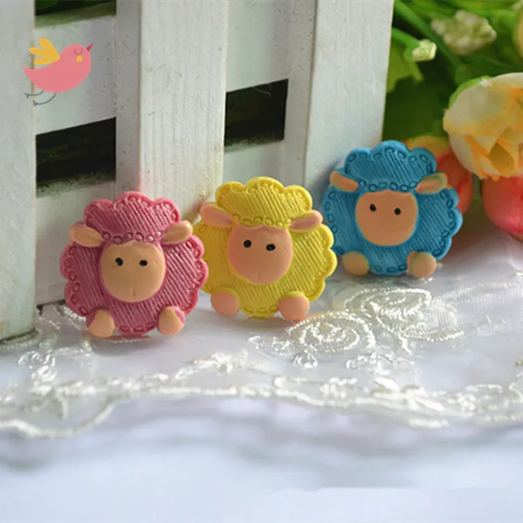 200pcs/lot Resin cartoon sheep flatback Scrapbooking DIY Hair Bow clip rope/headwear/Crafts Embellishments Crafts PD072