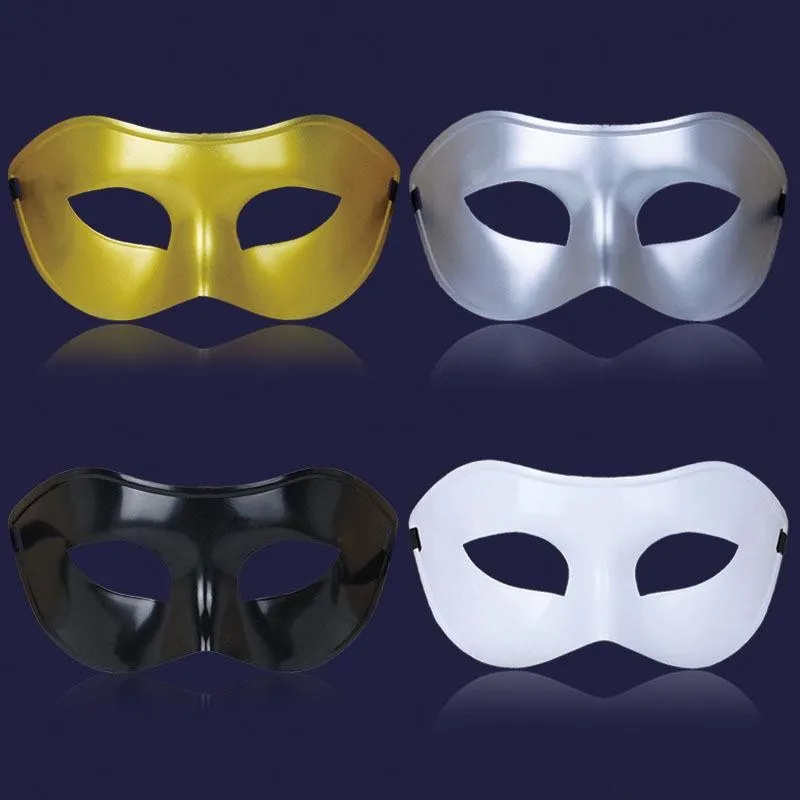 DHL Masquerade veneziane GRATUITAMENTE Maschere Halloween Masquerade Balls Mardi Gras Prom Dancing Party Mezza occhio Gold Argento Maschere uomo e donna