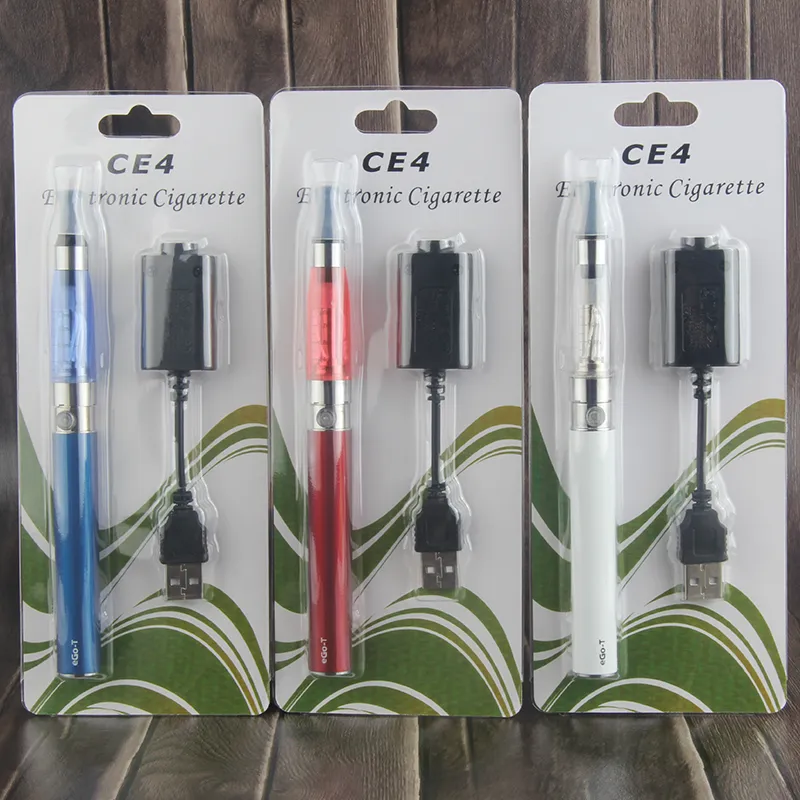 مجموعة أدوات بدء القلم EGO T CE4 Vape لمبخر السائل الإلكتروني Ecig 650mAh / 900mAh / 1100mAh السيجارة الإلكترونية Evod CE4 حزمة واحدة أطقم نفطة