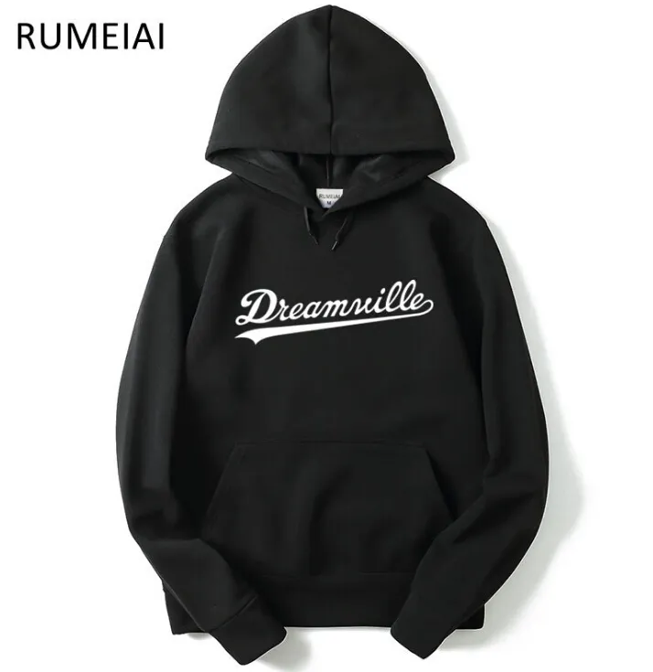 Men Dreamville J. COLE Sweatshirts Autumn Spring Hooded Hoodies Hip Hop Casual Pullovers Tops Clothing