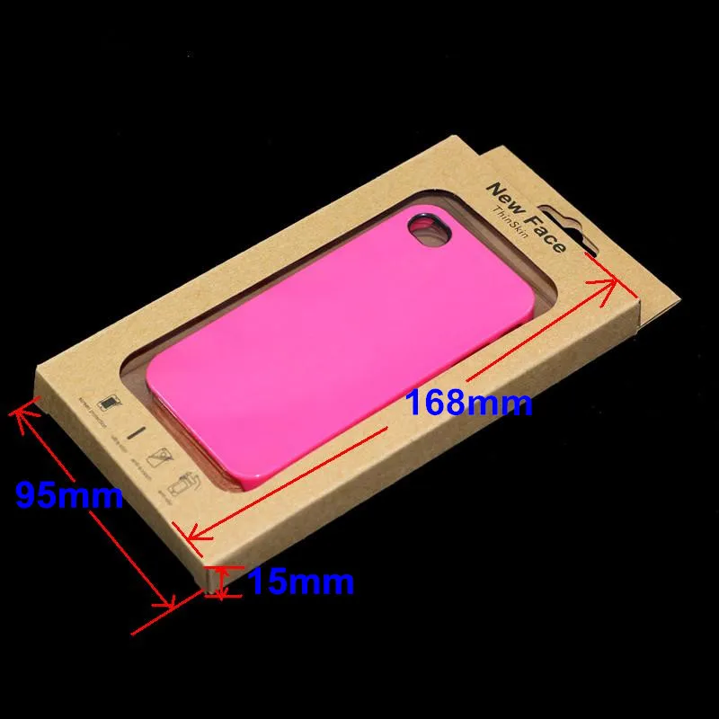 Goede kwaliteit Kraft Craft Paper Retail Packaging Box voor Samsung S5 S4 S3 I9300 N7100 iPhone 4 4S 5 5S 6 4.7 Inch Mobiele Telefoon Case Cover DHL