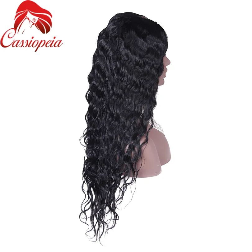Full Lace Peruvian Virgin Human Hair Body Wave U Part Paryk för Black Women Natural Hairline Mellandel 2 