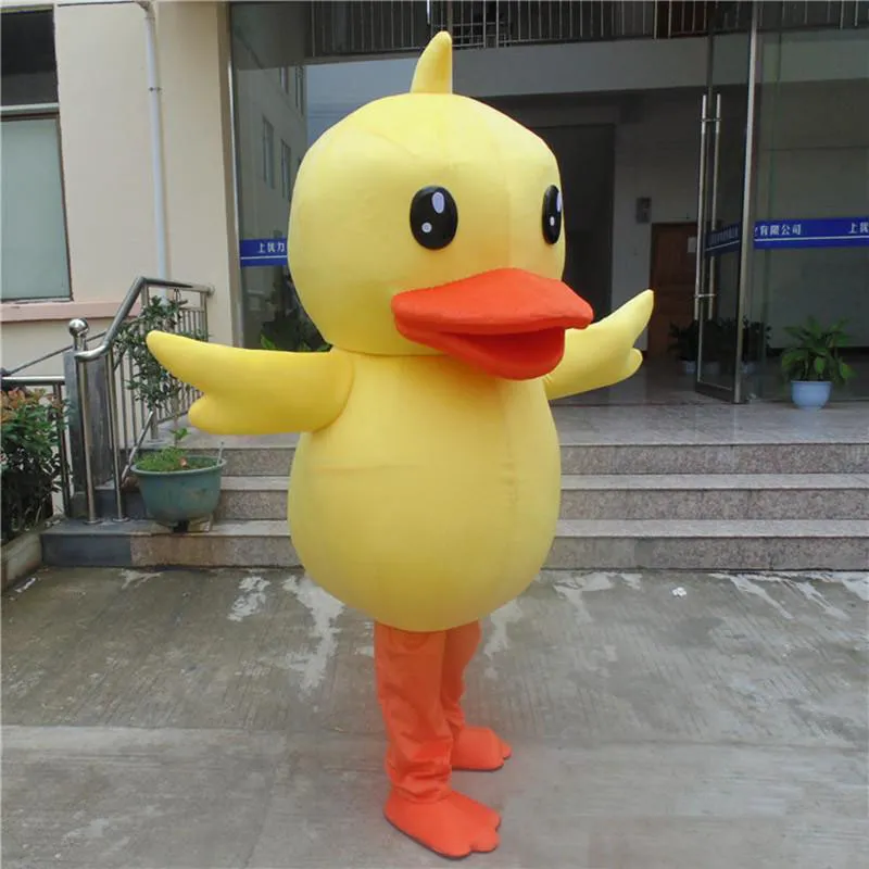 2017 Factory direct Fast Ship Rubber Duck Mascot Costume Big Yellow Duck Cartoon Costume fancy party Dress of Adult children296M