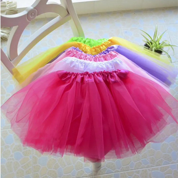 Bästa Match Baby Girls Childrens Kids Dancing Tulle Tutu Kjolar Pettiskirt Dancewear Ballettklänning Fancy Kjolar Kostym Gratis frakt A-0415