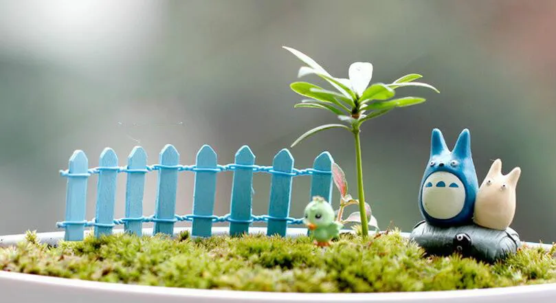 Mini omheining kleine barrière houten hars miniatuur fee tuin decoraties miniatuur hekken voor tuinen kleine barrières hot koop