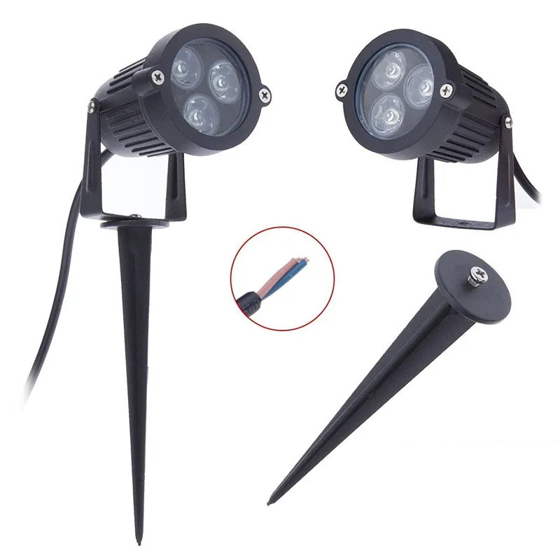 lot 3W AC85265V 12V LED Garden Spike Light IP65 Vattentät projektorväg Landskap Spot Light Security Lawn Light7913696