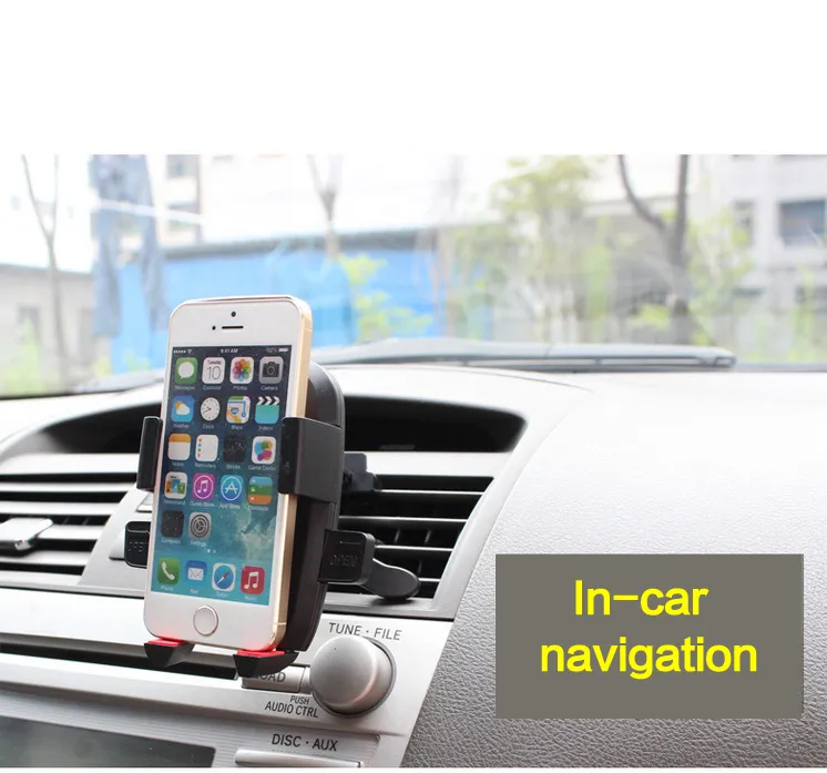 Car Mount Universal Dashboard Phone Holder Outlet Bracket Mobile Phone Stand Support For GPS