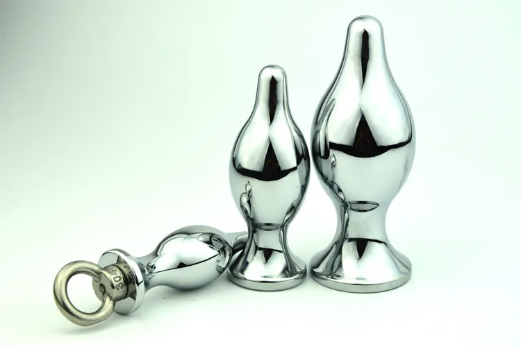 Luxury 3 size to choose Metal Plug Chastity Devices Butt plugs Anal Toy Ass Sex Toys for men women