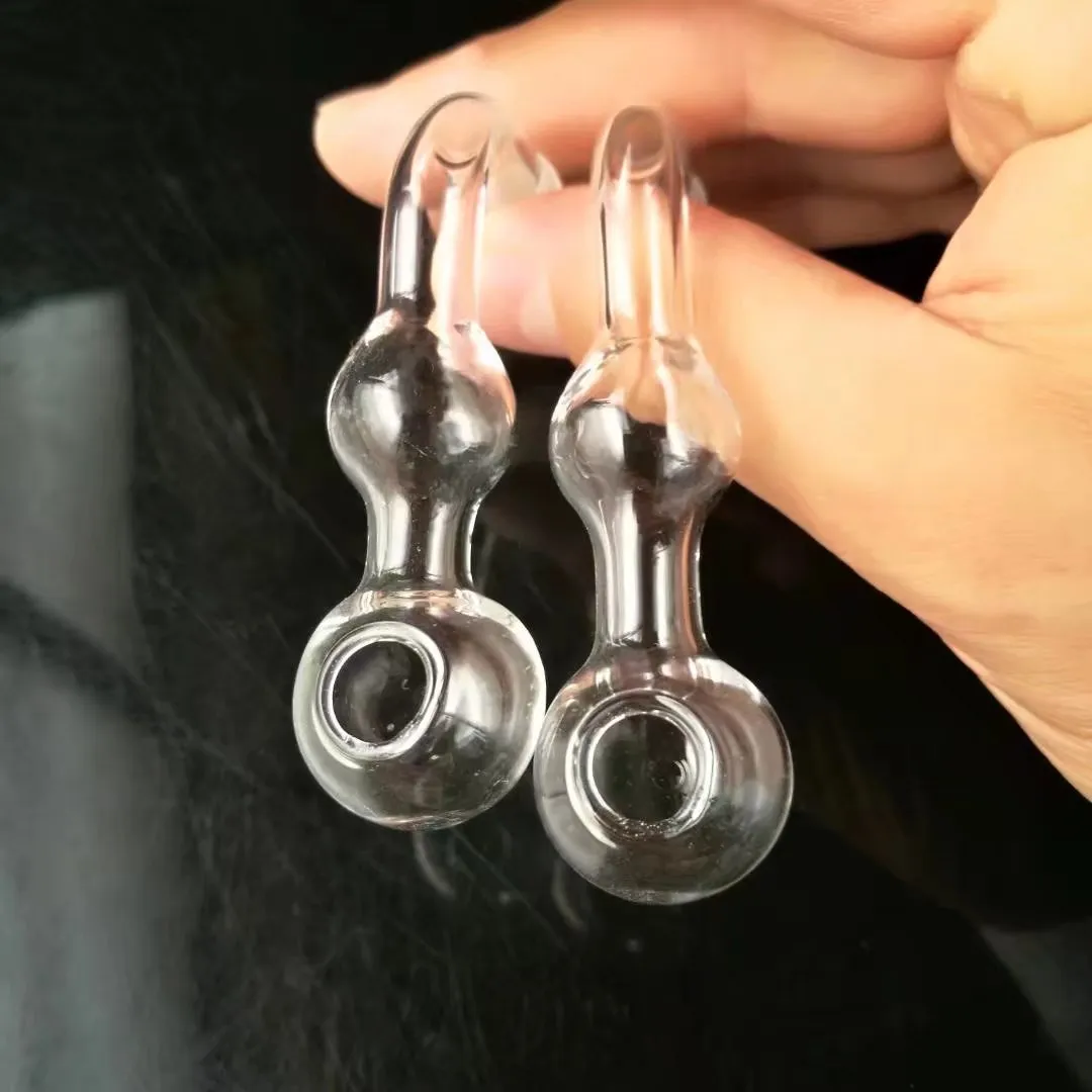 Accessori bong in vetro a doppia pozzanghera, pipa ad acqua in vetro narghilè