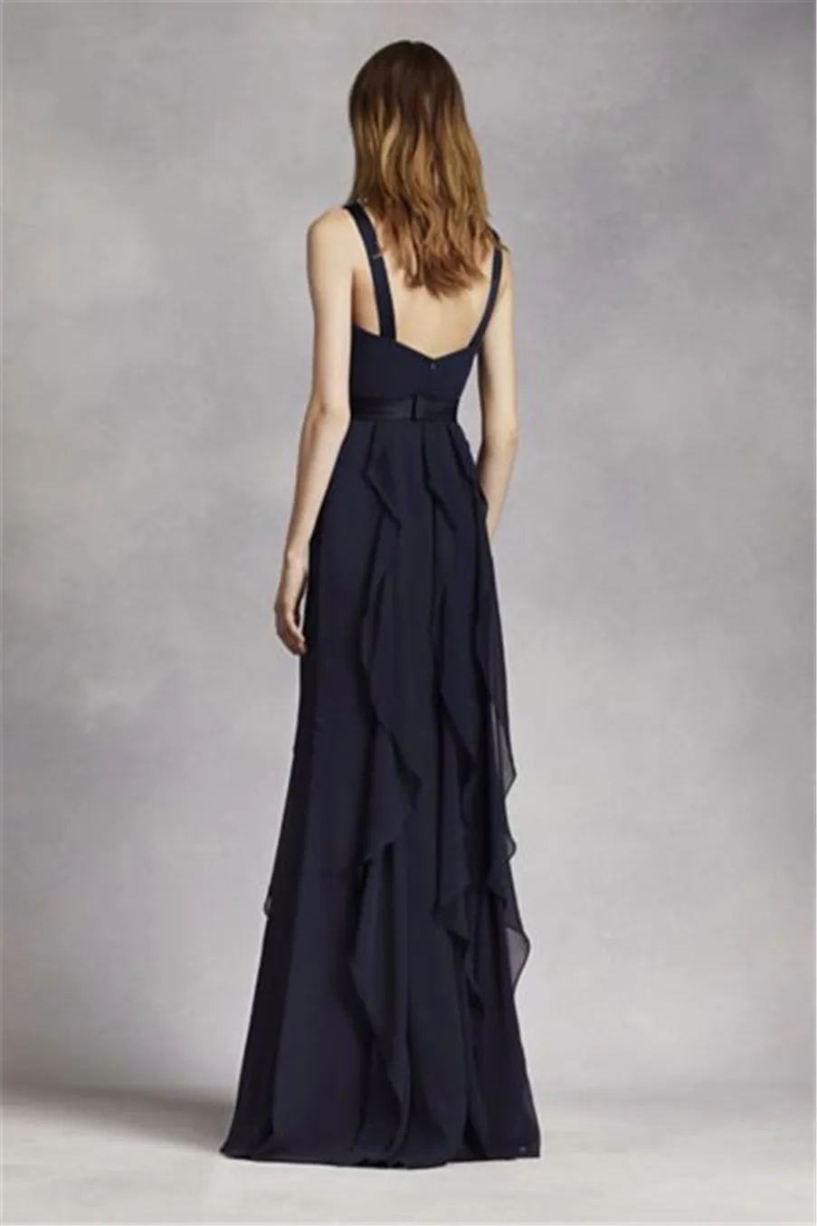 V Neck Cadbury Purple Bridesmaid Dresses With Satin Belt Perfect For Weddings Parties And Formal Events VW360189 From Deerway123 99.5 DHgate.Com