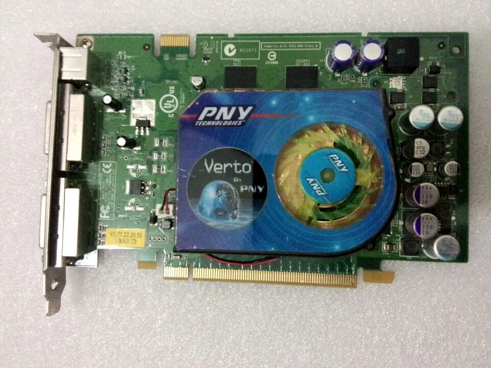 Refurbished PNY 7600GT Graphics Geforce Video Cards PCI Express X16 DDR3 256MB for Philips Ultrasound IU22/IE33 Repair Part P/N 453561270341