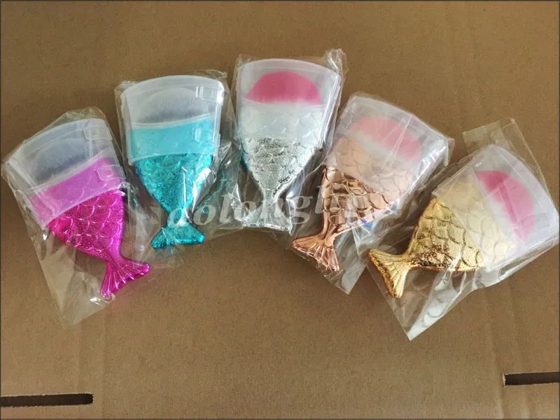 Nueva brocha de maquillaje de sirena, escamas de pescado para contorno de polvo, brocha de base Mermaidsalon, brochas faciales para cosméticos de belleza, es