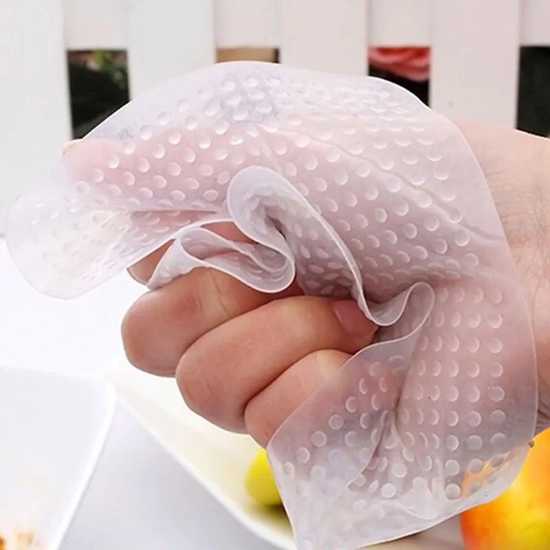 4 pzMultifunzionale Cibo Conservazione Fresca Saran Wrap Utensili Da Cucina Riutilizzabili In Silicone Involucri Alimentari Sigillo di Copertura Sottovuoto