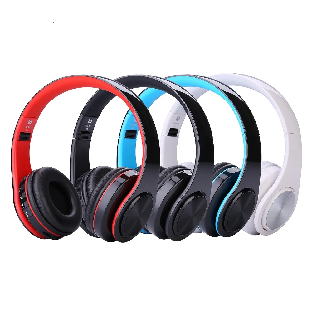 WH812 Cuffie Bluetooth Over Ear HIFI Head Auricolari wireless con microfono 3D Music Headset Gamer Pieghevole Auriculare Fone Per telefonate Samsung con mp3 Sport