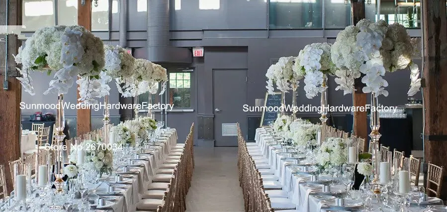 Luxe bruiloft hoog acryl mooi bloemenstandaard middelpunt voor goedkope huwelijksdecoratie
