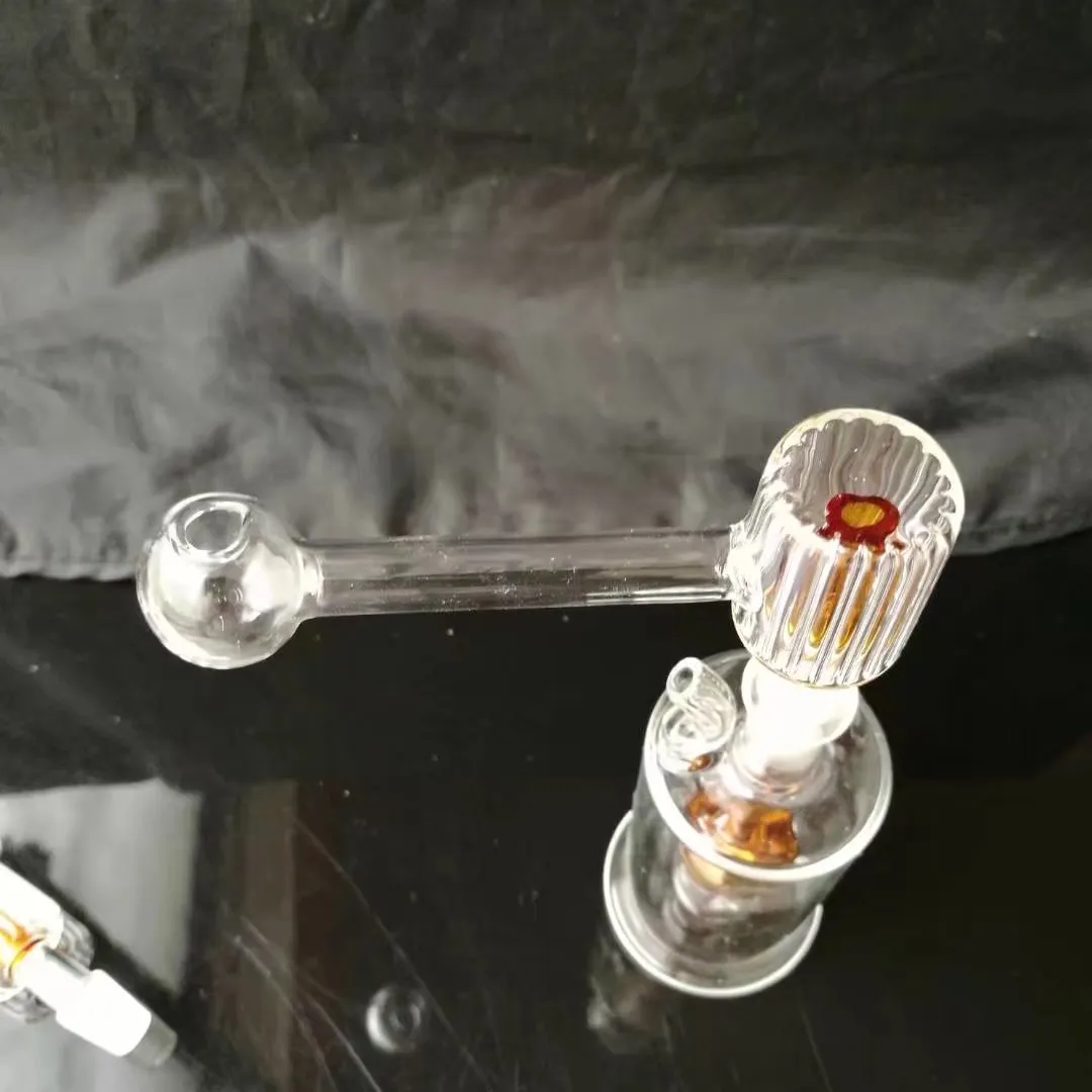 Brûleur droit de filtre à double couche mâle de 10 mm, narguilé en verre en gros, accessoires de bongs en verre