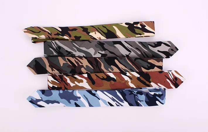 Camouflage neck tie 5cm cotton soldier necktie For Men's Father's day Christmas gifts Free TNT Fedex