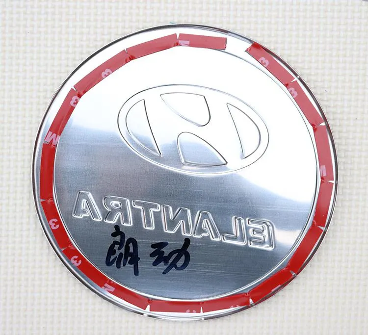 För Hyundai Accent Elantra Fuel Tank Cover Rostfritt stål Oljetankklistermärken2836438
