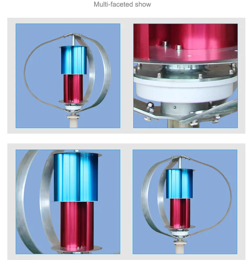 좋은 품질의 무료 배송 200w 200watts 3 단계 교류 12v 24v 풍력 발전기 낮은 풍속으로 수직 시작