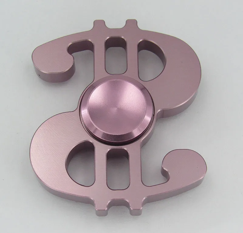 Fidget Spinner en métal EDC pour adultes, coeur en acier, main