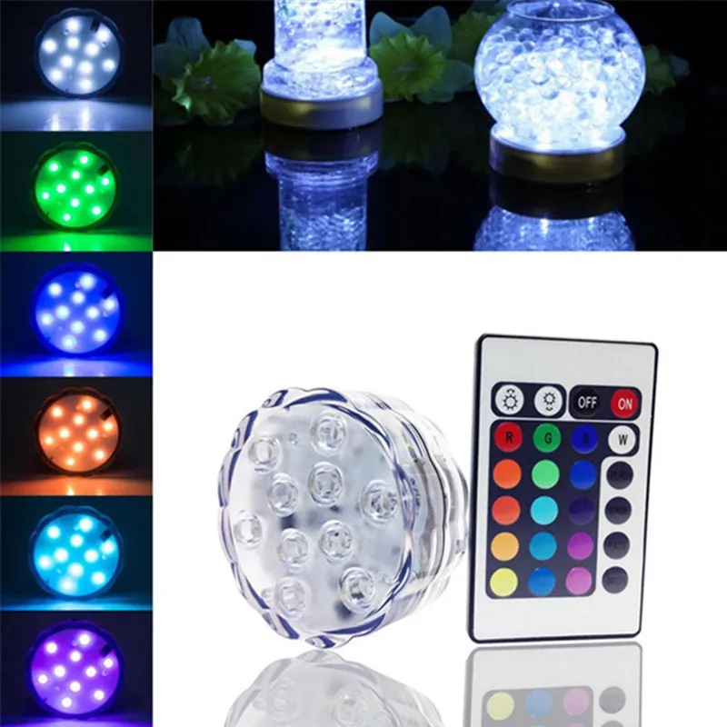 50 pz/lotto multicolore RGB LED sommergibile impermeabile base vaso floreale LED luce la decorazione di eventi della festa nuziale