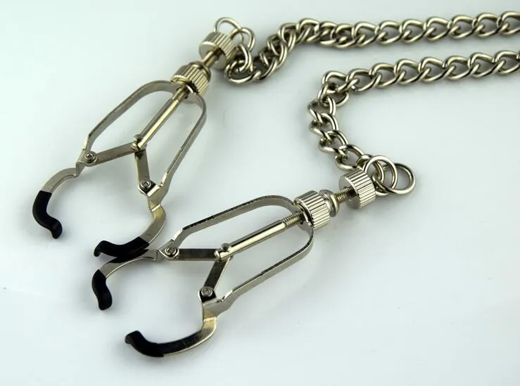 Vrouwelijke Metalen Roestvrij Stalen Tepel Clips Bondage Klemmen Borststimulator Stretching Apparaat Met Ketting Volwassen Bdsm Producten Sex To8164030