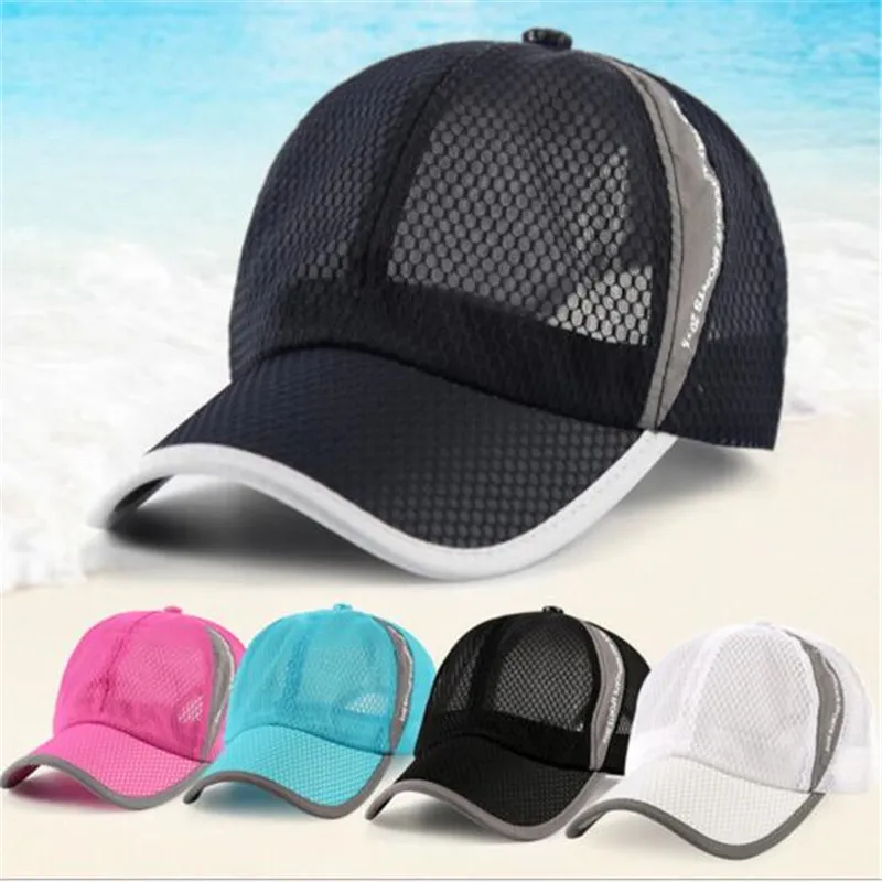 남성과 여성 Snapbacks 장착 된 모자 야외 휴가 일산 야구 태양 바이저 모자 환기 메쉬 야구 모자