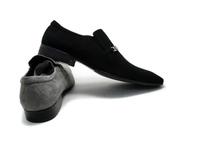 Grind arenaceous cowhide male pointed slip-on men's leather shoes men's shoes business dress shoes