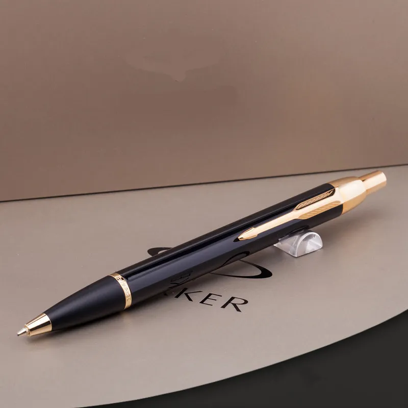 2PC مكتب الأعمال باركر im سلسلة أسود مع القلم الذهبي تقليم معدني قلم
