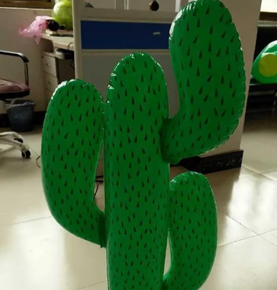 Inflatable Cactus Wild West Mexican Hawaiian Fancy Dress Party Decoration Tropical plants Hen stag party beach Wedding decor 95cm green