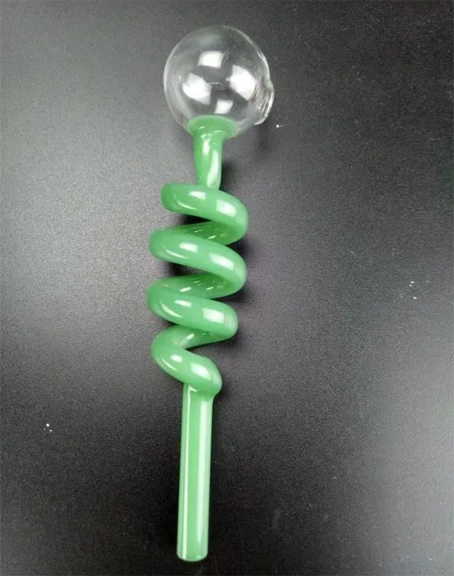 Glasrör Böjda glasoljebrännare Rör 9cm Längd 1,5 cm Diameter Ball Balancer Vattenrör med olika färgade rökrör